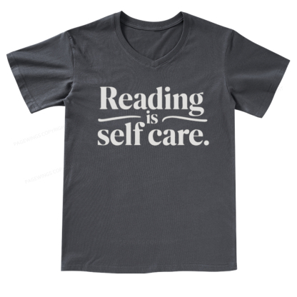 Pagewings Reading Self Care V-neck T-shirt