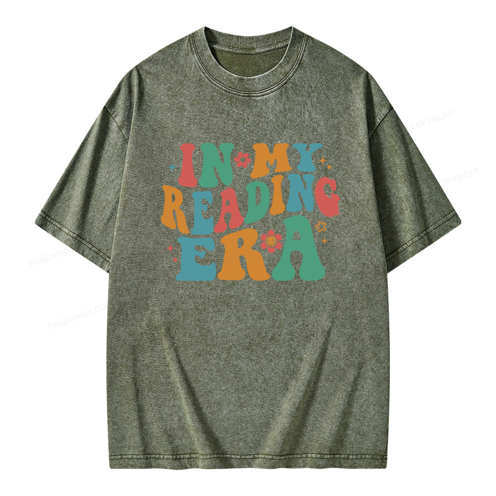 Pagewings In My Reading Era Unisex Washed T-shirt