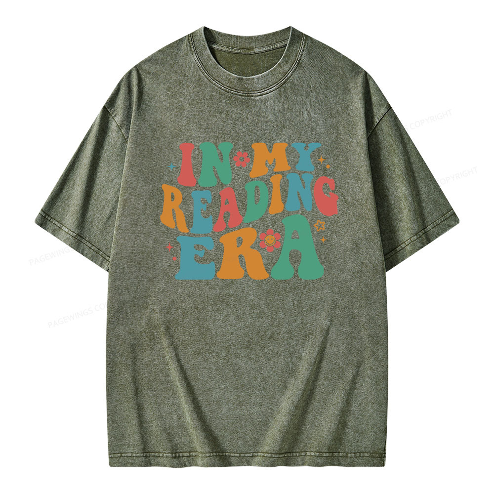 Pagewings In My Reading Era Unisex Washed T-shirt