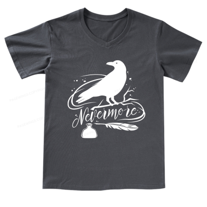 Pagewings Edgar Allen Poe tee V-neck T-shirt