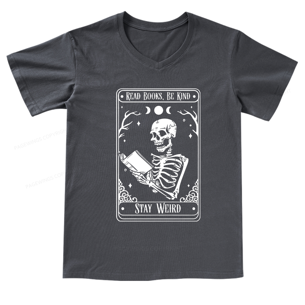 Pagewings Read Book Be Kind V-neck T-shirt