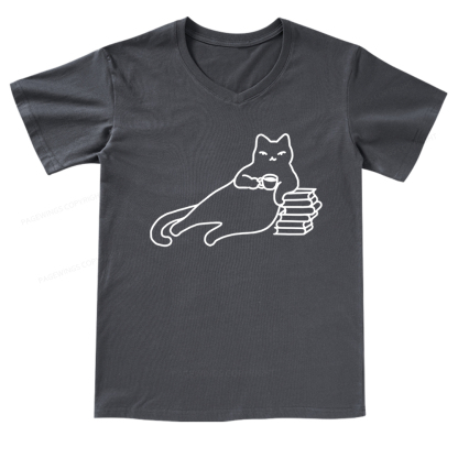 Pagewings Book Lover Shirt For Women V-neck T-shirt