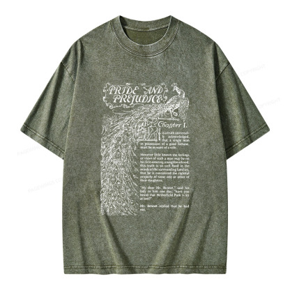 Pagewings Pride and Prejudice Unisex Washed T-shirt