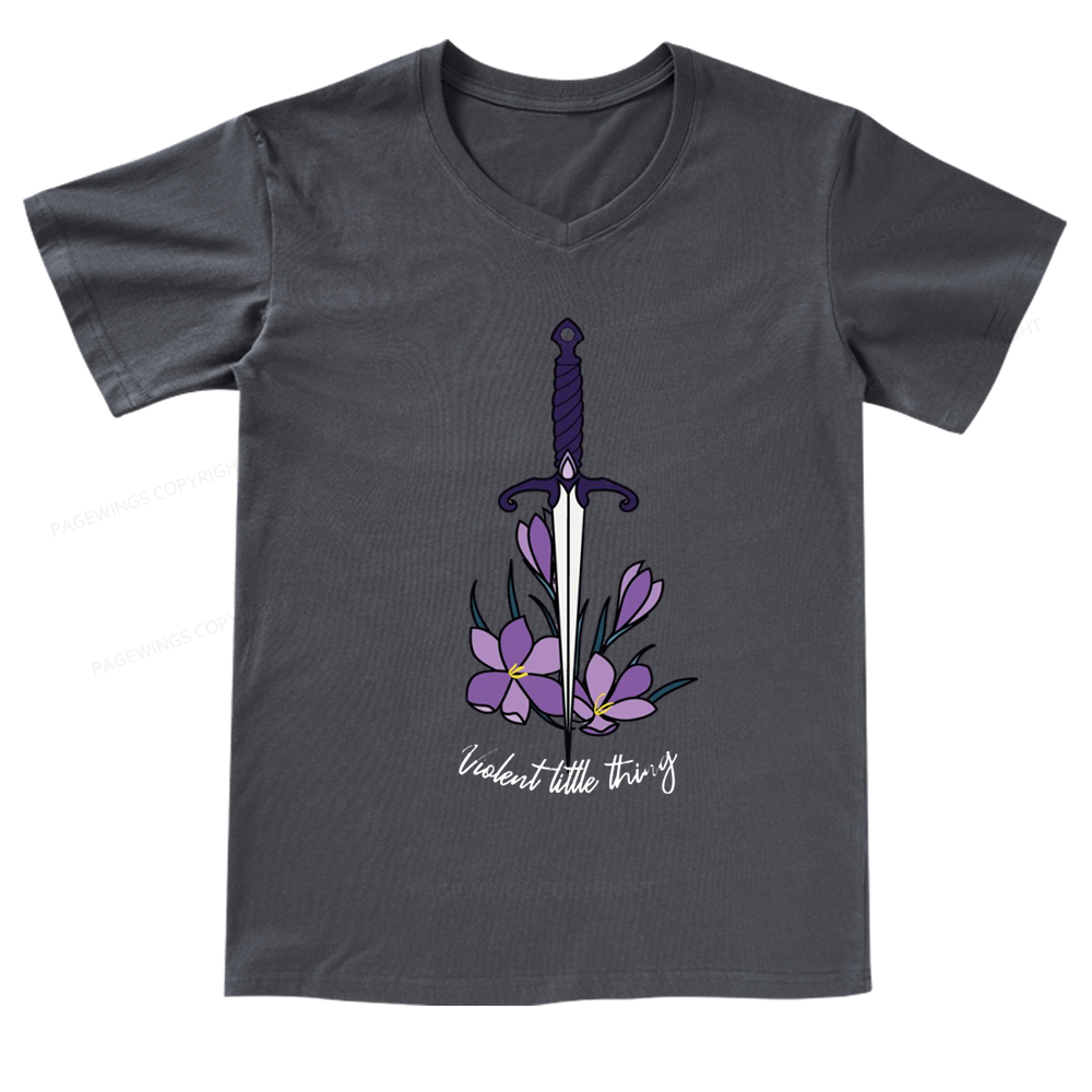 Pagewings ‘’Violent Little Thing" Fourth Wing MC Classic T-Shirt V-neck T-shirt