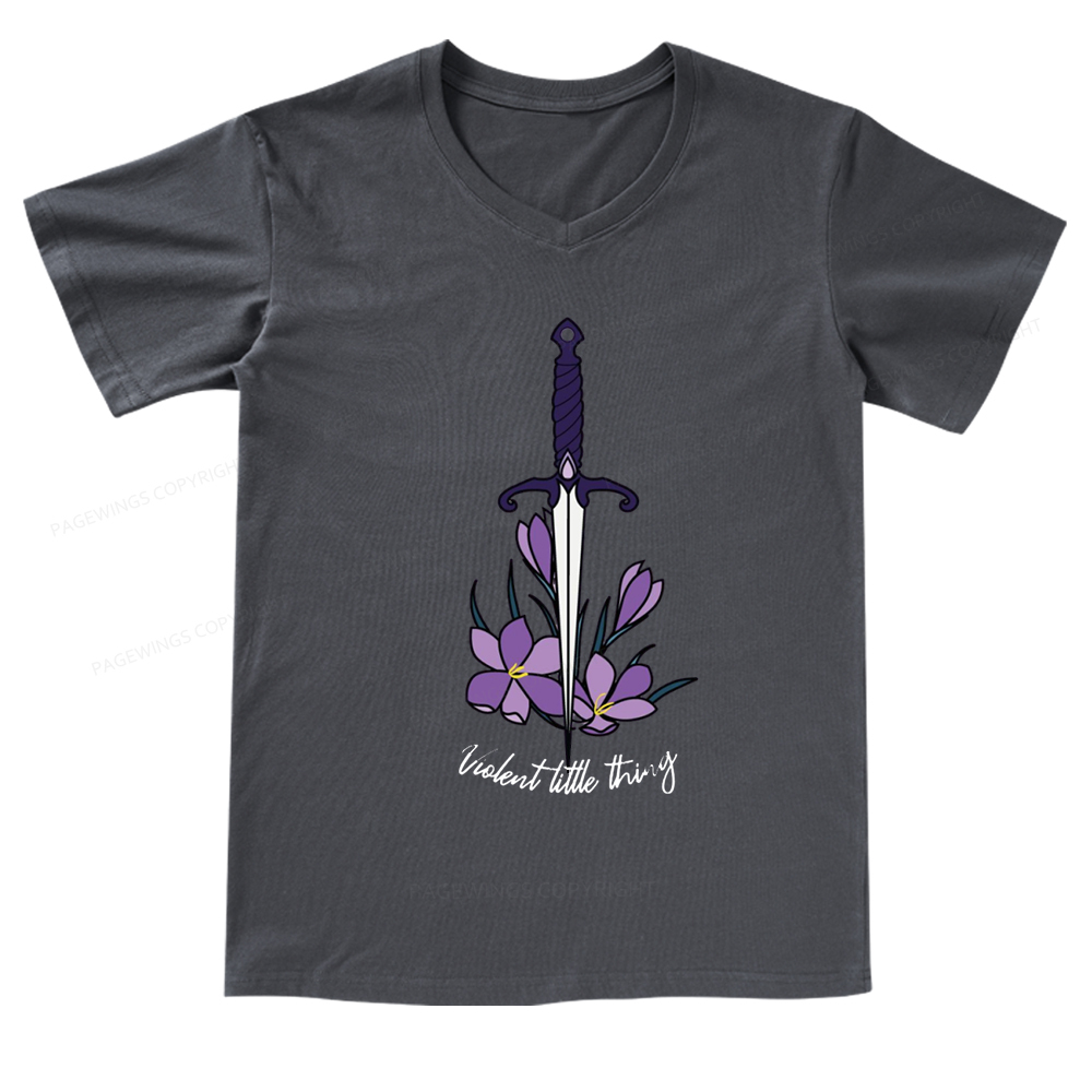 Pagewings ‘’Violent Little Thing" Fourth Wing MC Classic T-Shirt V-neck T-shirt