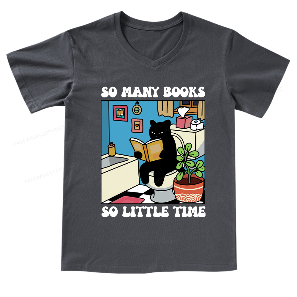Pagewings So Many Books So Little Time-neck T-shirt