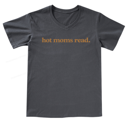 Pagewing Hot Moms Read V-neck T-shirt