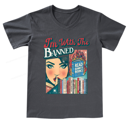 Pagewings I’m With the Banned V-neck T-shirt