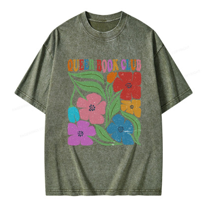 Pagewings Queer Book Club Unisex Washed T-shirt