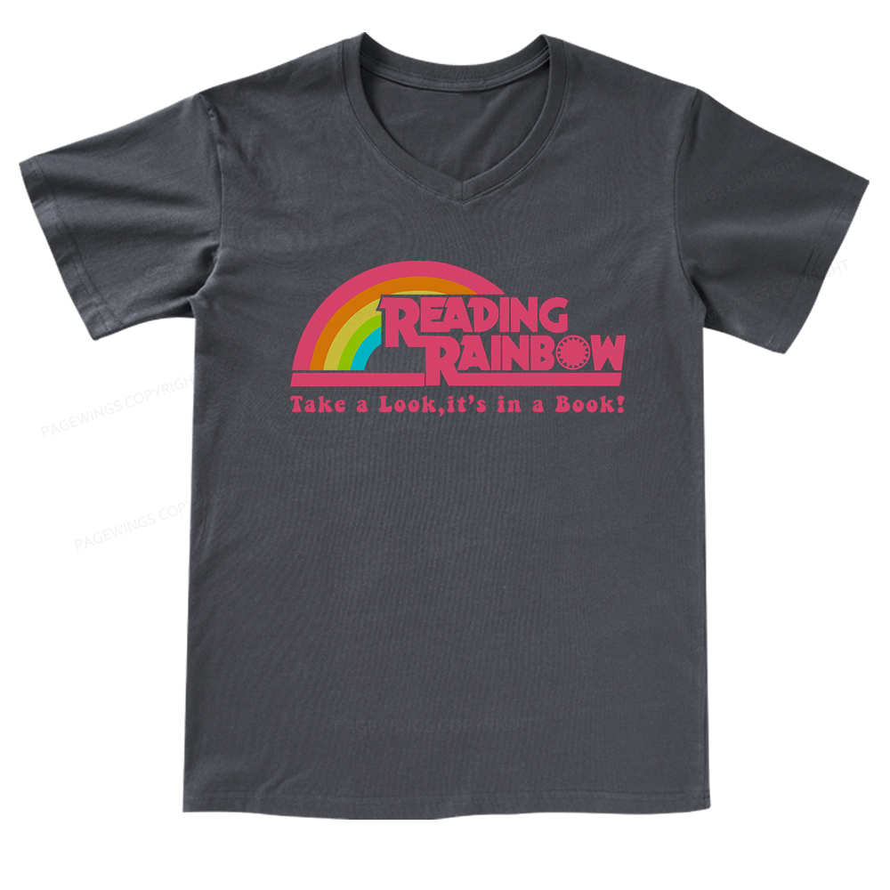Pagewings Take a Look it's in a Book V-neck T-shirt