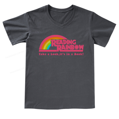 Pagewings Take a Look it's in a Book V-neck T-shirt