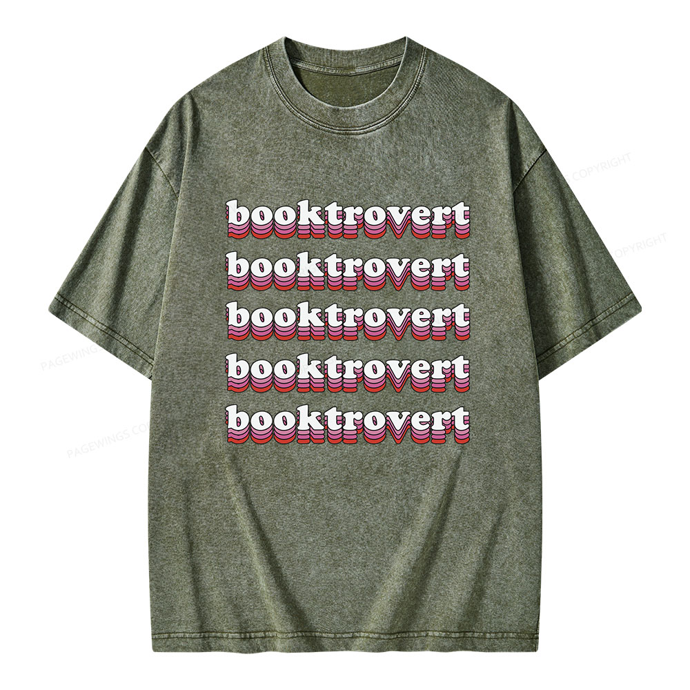 Pagewings Booktrovert Unisex Washed T-shirt