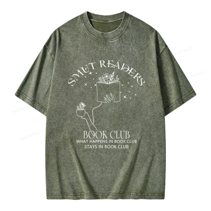 Pagewings Smut Reader Book Club Unisex Washed T-shirt