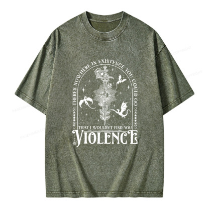 Pagewings Nowhere You Go Escapes Violence Unisex Washed T-shirt