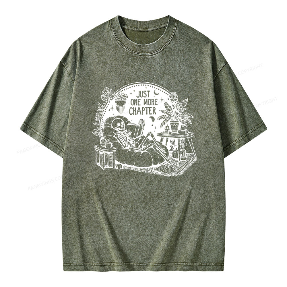 Pagewings Just One More Chapter Unisex Washed T-shirt