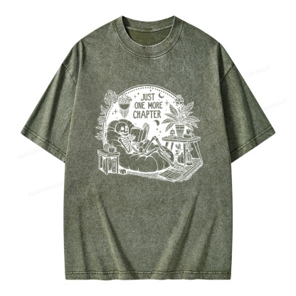 Pagewings Just One More Chapter Unisex Washed T-shirt