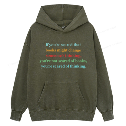Pagewing Censorship Social Justice Shirt Booktrovert Unisex Washed Hoodie