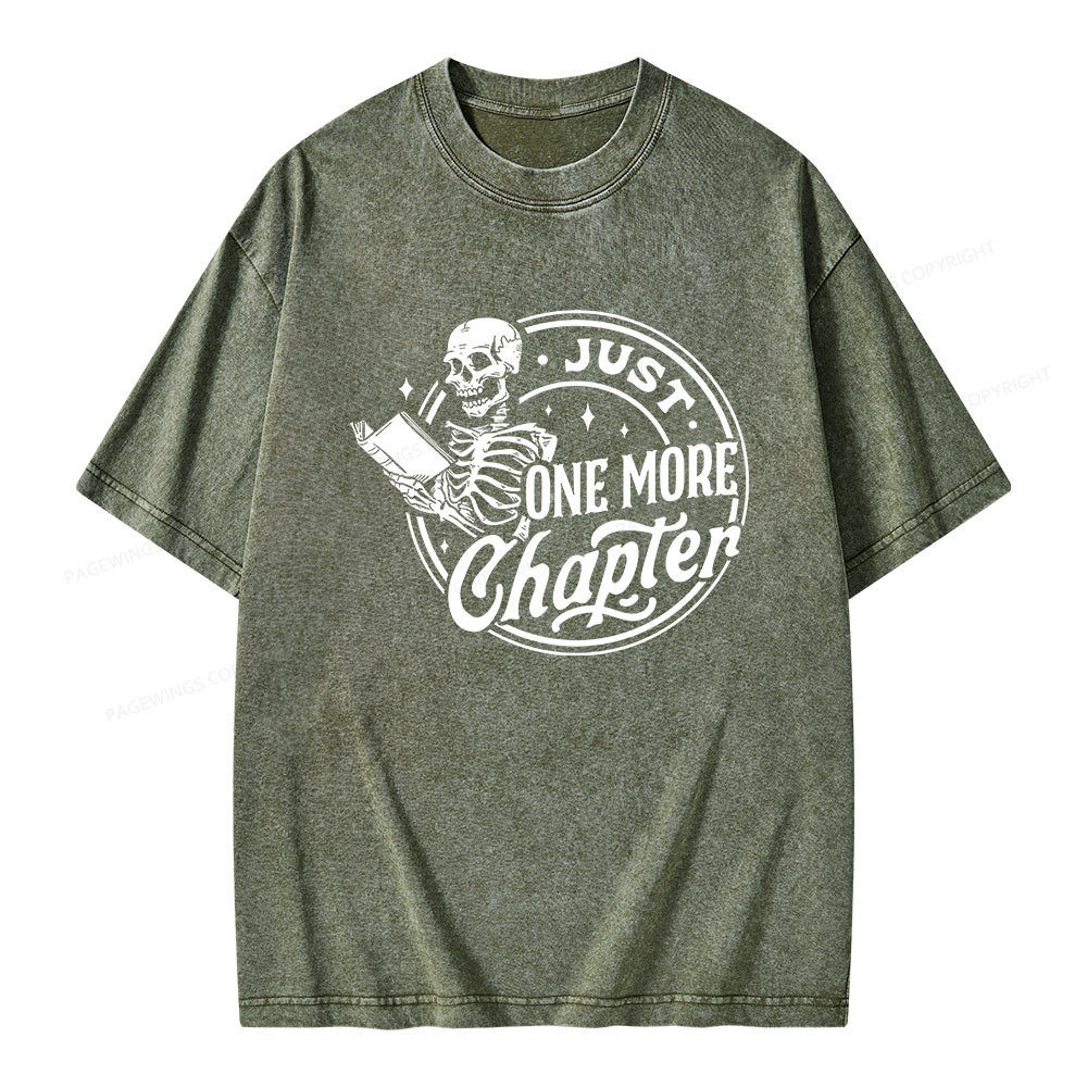Pagewings Just One More Chapter Unisex Washed T-shirt