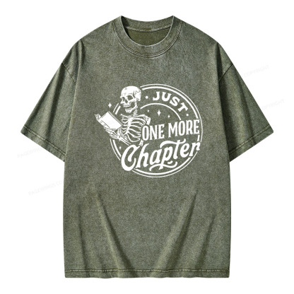 Pagewings Just One More Chapter Unisex Washed T-shirt