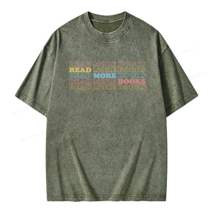 Pagewings Read More Books Unisex Washed T-shirt