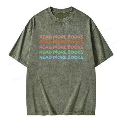 Pagewings Read More Books Unisex Washed T-shirt