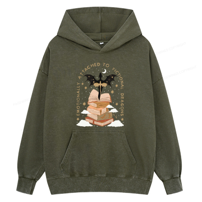Pagewing Fantasy Romance Reader Gift Romantacy Unisex Washed Hoodie