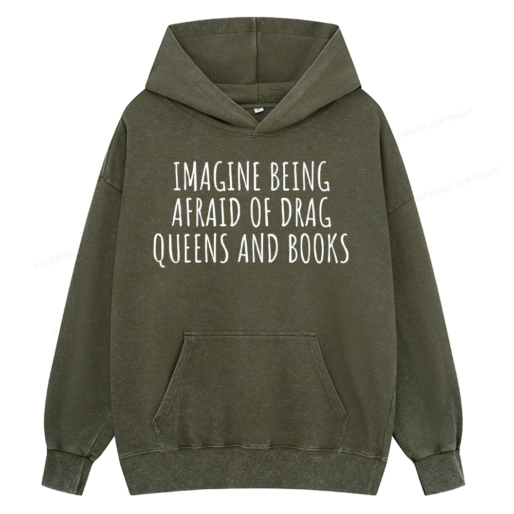 Pagewing Funny Liberal Shirt Unisex Washed Hoodie