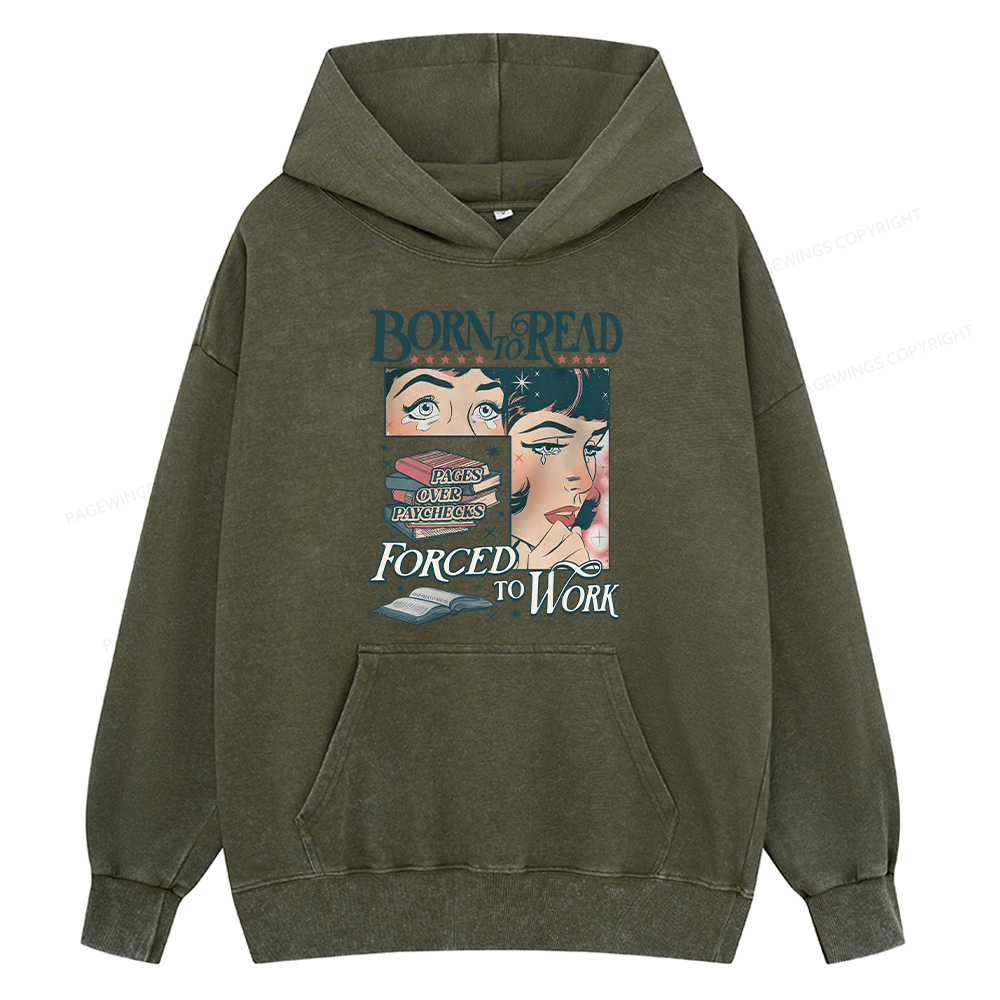 Pagewing Funny Liberal Shirt Unisex Washed Hoodie