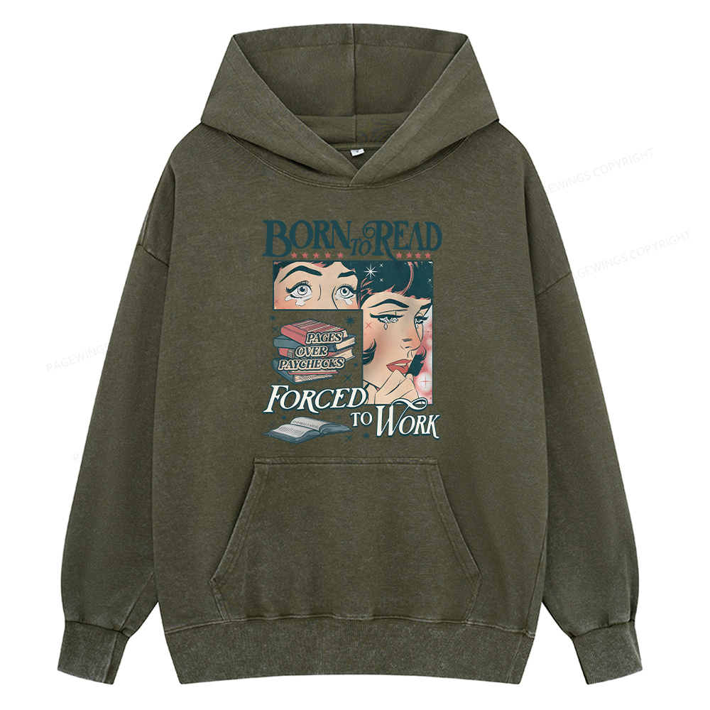 Pagewing Funny Liberal Shirt Unisex Washed Hoodie