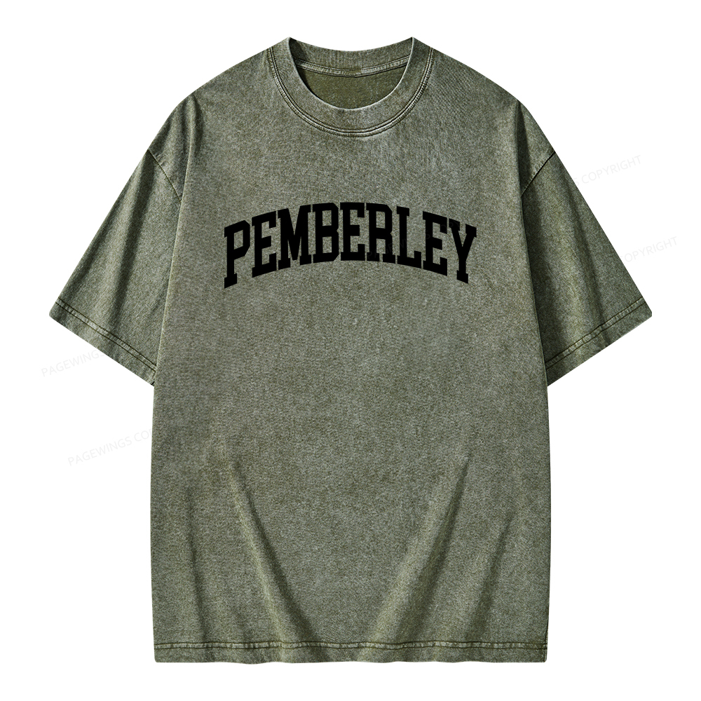 Pagewings Pride and Prejudice Pemberley Bookworm Unisex Washed T-shirt