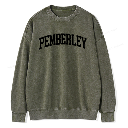 Pagewings Pride and Prejudice Pemberley Bookworm Unisex Washed Sweatshirt