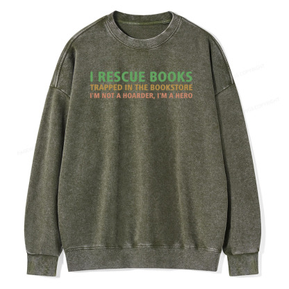 Pagewings Book Lover Shirt, Gift For Bookworms Unisex Washed Sweatshirt