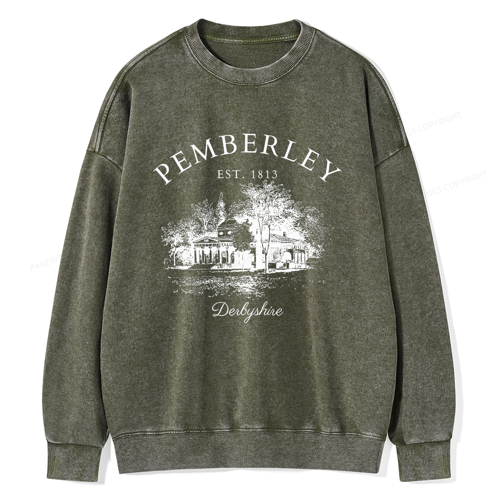Pagewings Pride and Prejudice Unisex Washed Sweatshirt