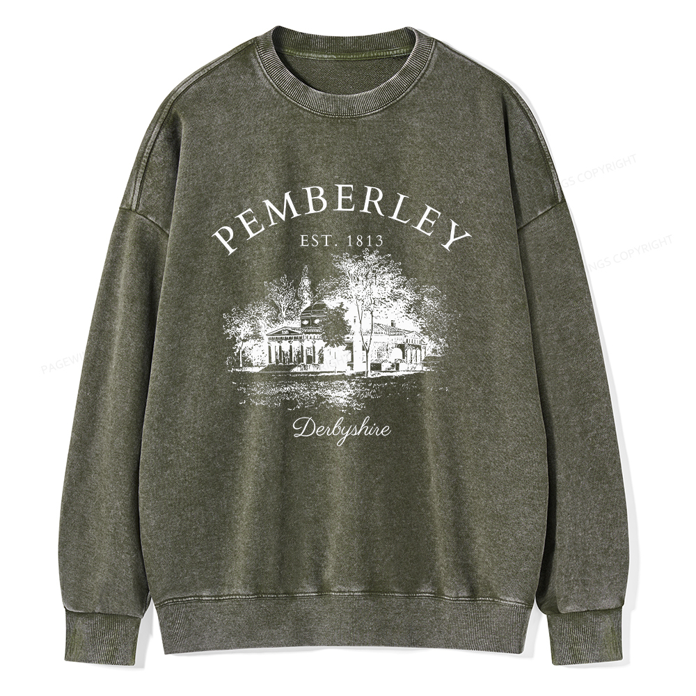Pagewings Pride and Prejudice Unisex Washed Sweatshirt