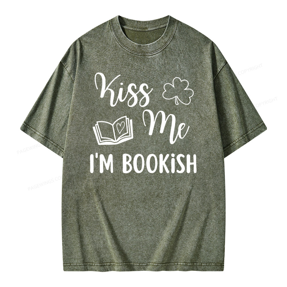 Pagewings Book Funny, Reader Bookworm Librarian Shirt Gift Unisex Washed T-shirt