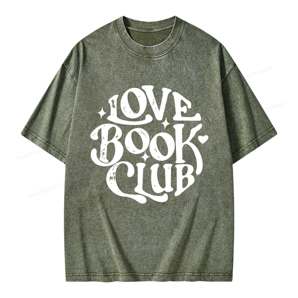 Pagewings Love Book Club Unisex Washed T-shirt