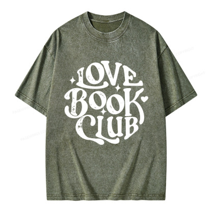 Pagewings Love Book Club Unisex Washed T-shirt