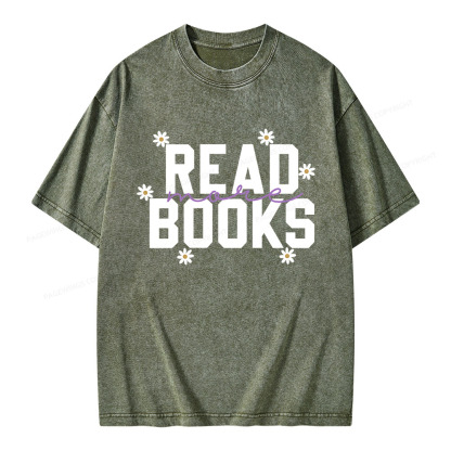 Pagewings Read More Books  Unisex Washed T-shirt