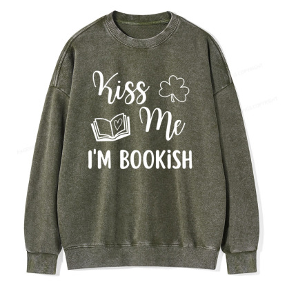 Pagewings Book Funny, Reader Bookworm Librarian Shirt Gift Unisex Washed Sweatshirt