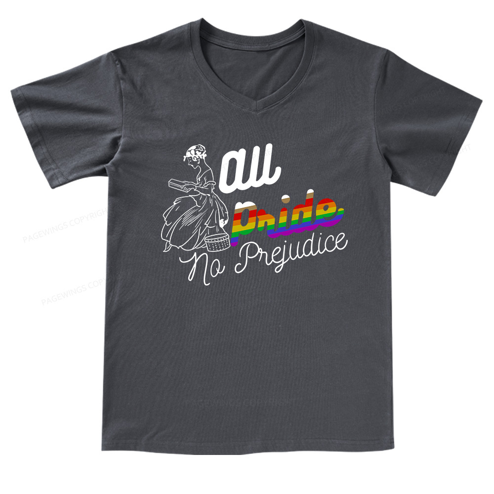 Pagewings All Pride No Prejudice V-neck T-shirt
