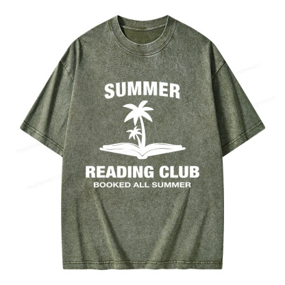 Pagewings Summer Reading Club Unisex Washed T-shirt
