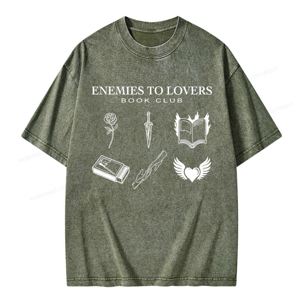 Pagewings Enemies To Lovers Unisex Washed T-shirt