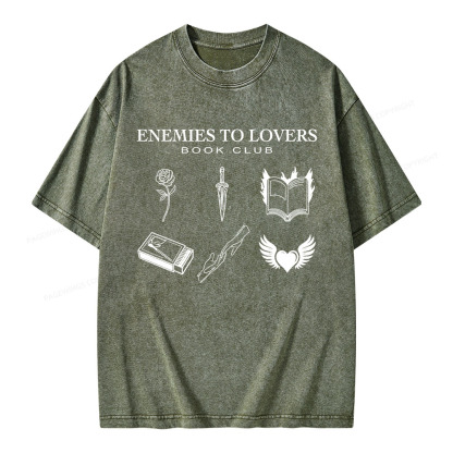 Pagewings Enemies To Lovers Unisex Washed T-shirt