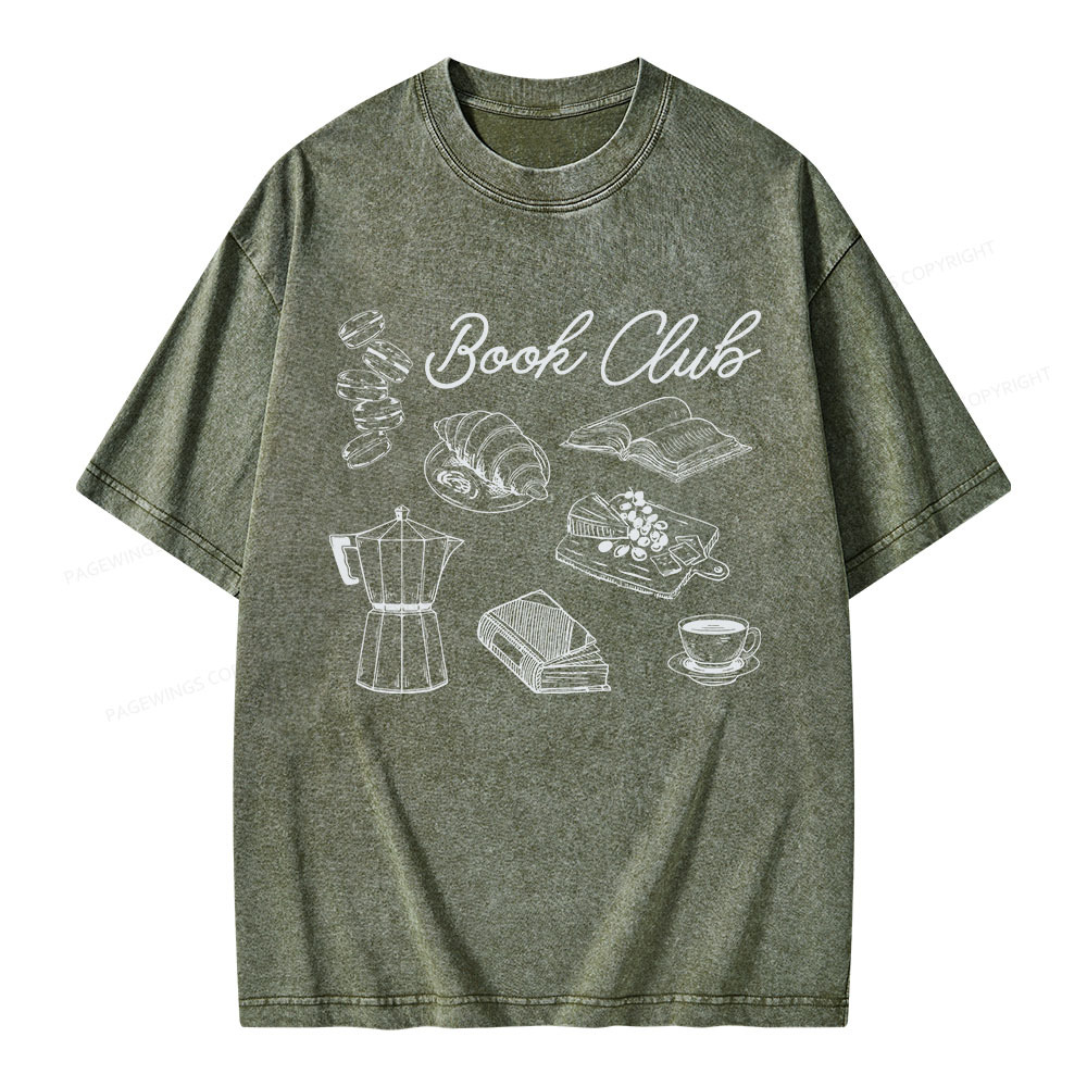 Pagewings Book Club Unisex Washed T-shirt