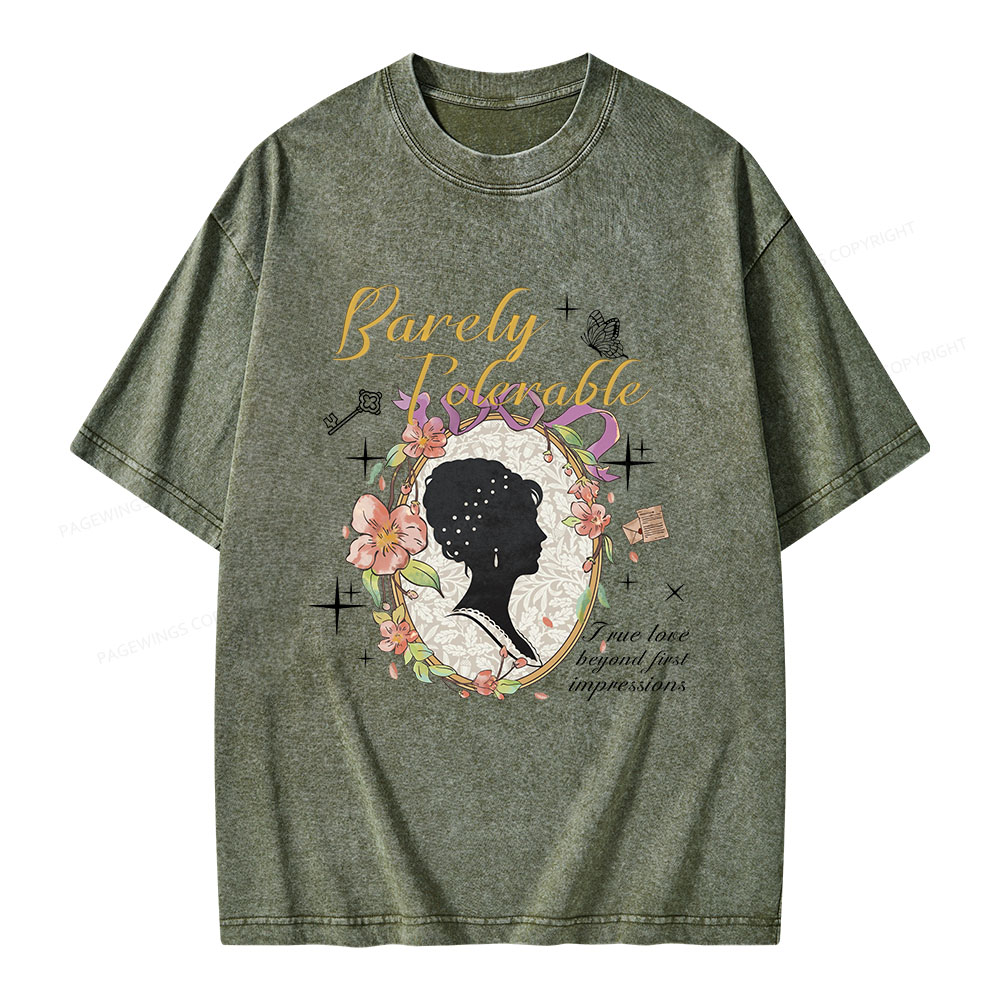 Pagewings True Love Beyond First Impressions Unisex Washed T-shirt