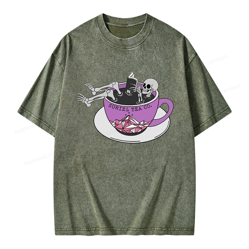 Pagewings Suriel Tea Co Unisex Washed T-shirt