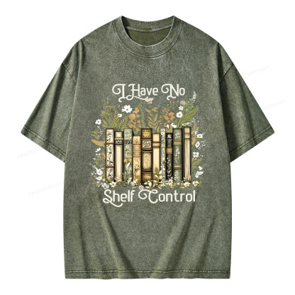 Pagewings I Have No Shelf Control Unisex Washed T-shirt