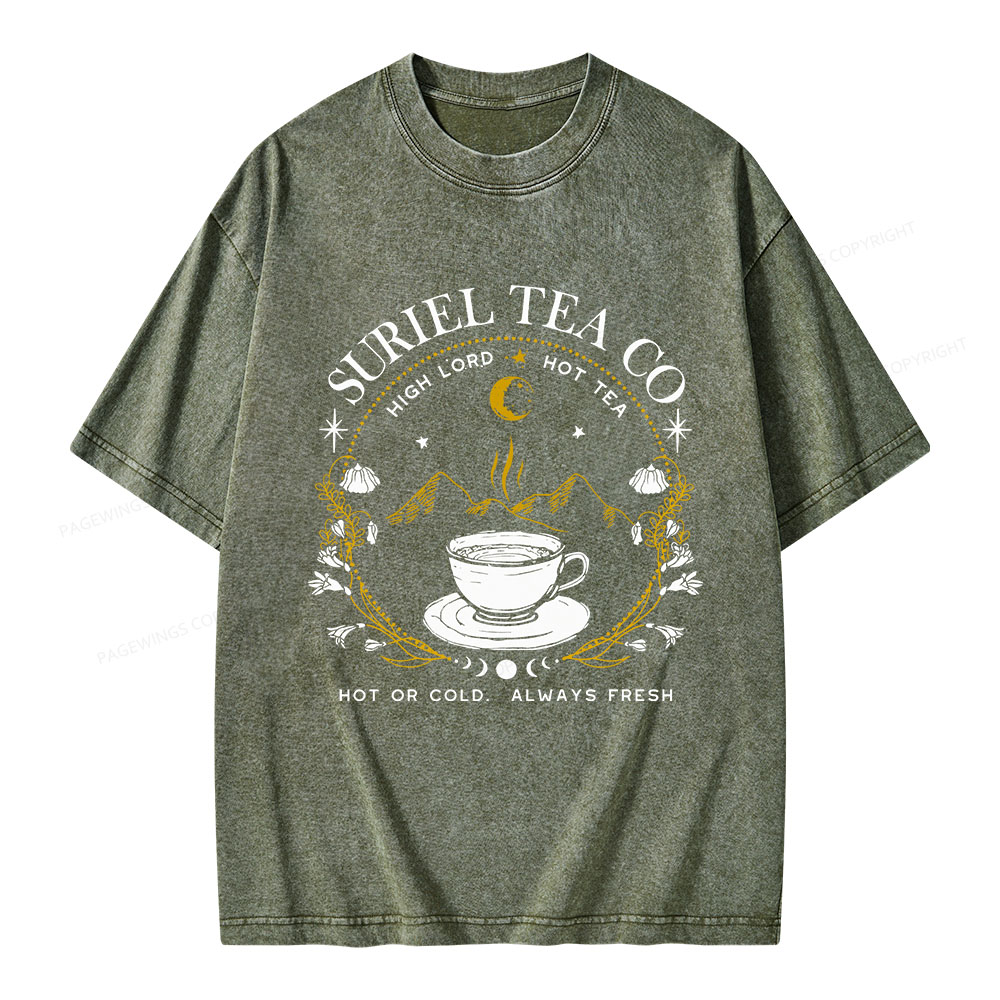 Pagewings Suriel Tea Co Unisex Washed T-shirt