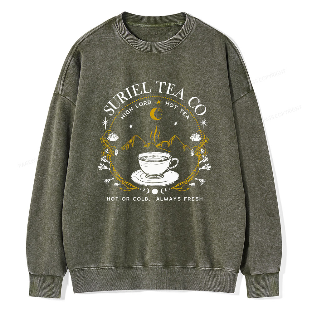 Pagewings Suriel Tea Co Unisex Washed Sweatshirt