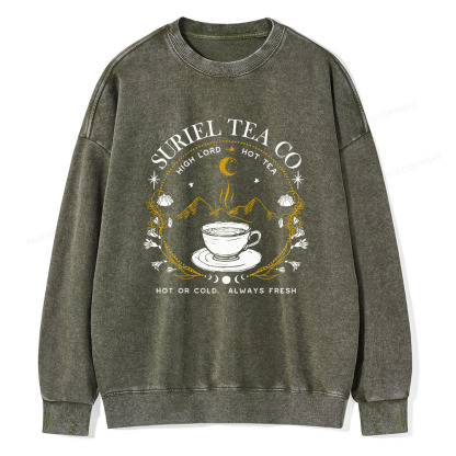 Pagewings Suriel Tea Co Unisex Washed Sweatshirt